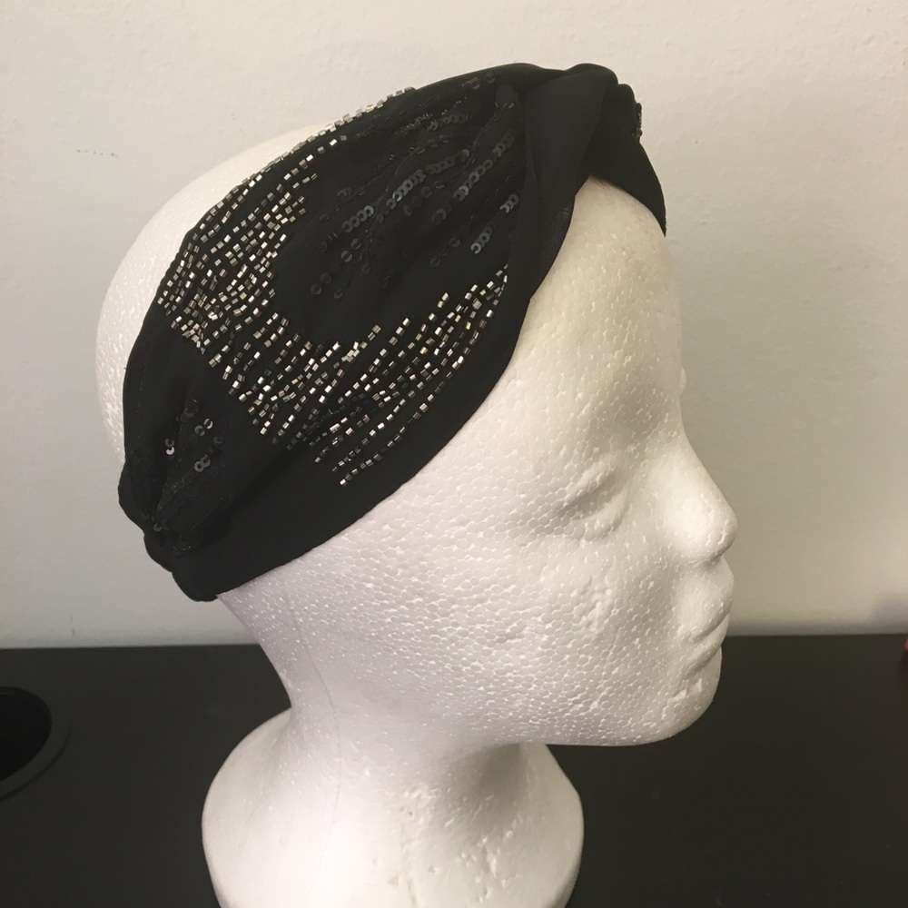 Fancy Beaded Knot Headband OS
